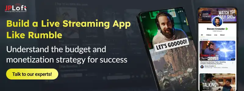 Build a Live Streaming App Like Rumble